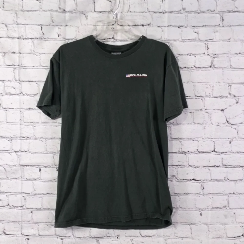 Polo Ralph Lauren Men's Small Green Logo Crewneck T-Shirt